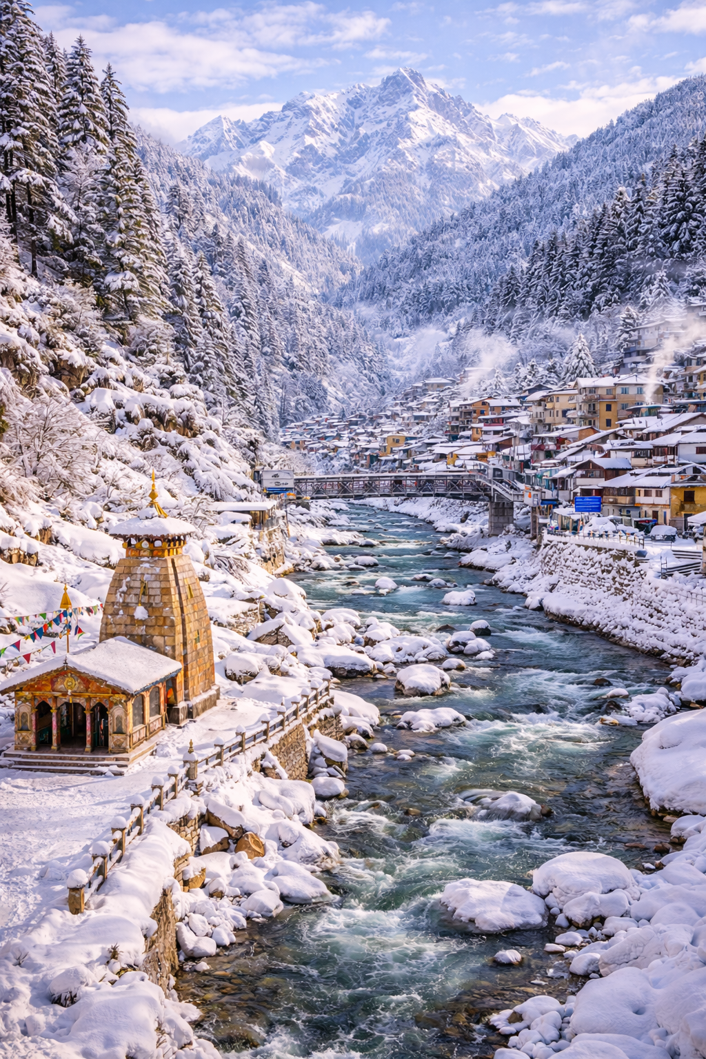 Uttarkashi SNow fall image